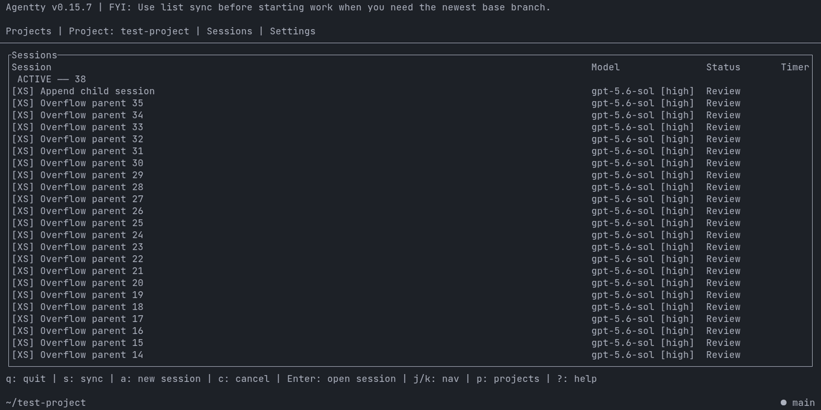 Append a session to a stack demo