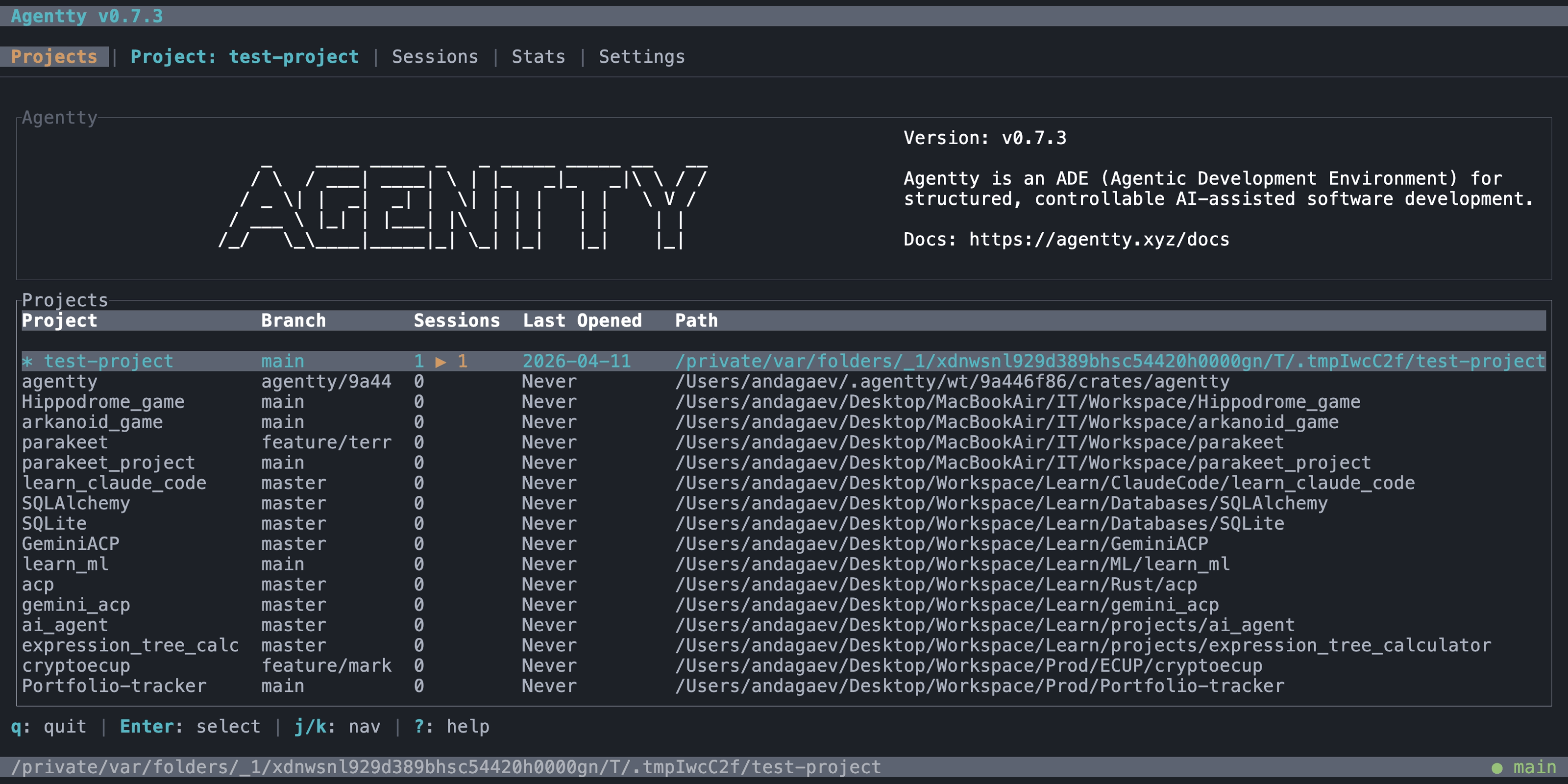 Session creation demo